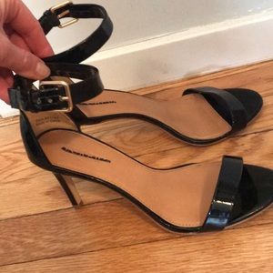 J. Crew Patent high-heel sandals - black